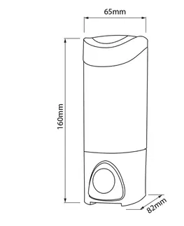 Dávkovače mýdla AQUALINE Dávkovač mýdla nástěnný 300ml, chrom 1319-71