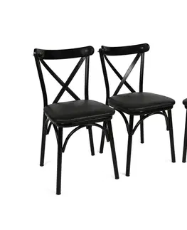 Kuchyňské a jídelní židle Set židlí EKOL černý