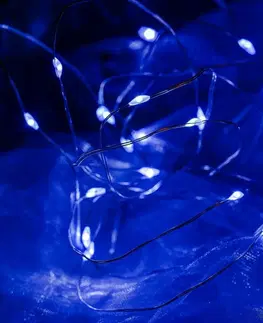 LED osvětlení na baterie DecoLED LED světelný řetěz na baterie - modrý, 20 diod, 2,3 m