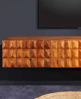 TV stolky LuxD Designový závěsný TV stolek Ladarius 160 cm mango