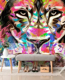 Abstraktní tapety Tapeta barevná hlava lva