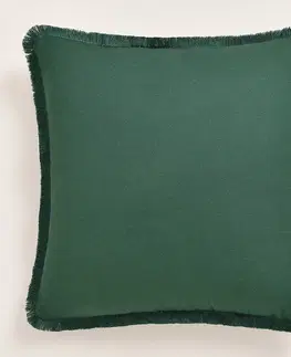 Dekorační povlaky na polštáře Zelený povlak na polštář BOCA CHICA se střapci 40 x 40 cm