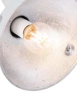 Bodova svetla Průmyslové stropní svítidlo bílé se stříbrným 3-světelným nastavitelným - Magnax
