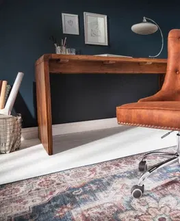 Kancelářská křesla LuxD Kancelářská židle s područkami Jett vintage světlehnědá