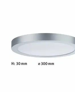 LED stropní svítidla PAULMANN LED Panel Abia 300mm 22 W matný chrom 709.83