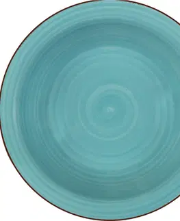 Talíře Lamart LT9094 keramický hluboký talíř Happy, pr. 21,5  cm, modrá