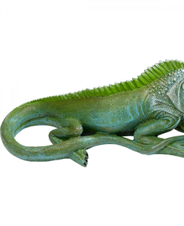 Sošky exotických zvířat KARE Design Soška Lizard - zelená, 21cm