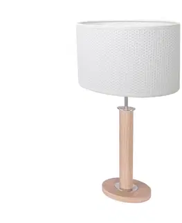 Lampy   7017400211535 - Stolní lampa MERCEDES 1xE27/40W/230V dub 