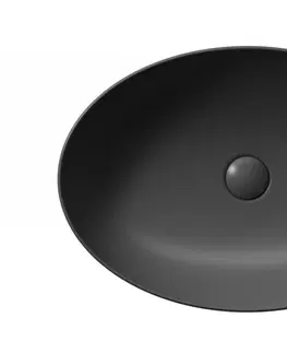 Umyvadla GSI PURA keramické umyvadlo na desku 60x42cm, černá mat 884226