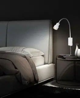 LED bodová svítidla BRILONER Svítidlo k posteli s dotykovým vypínačem 69 cm 1xGU10 5W 400lm bílé BRI 2085-016