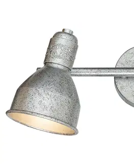 Industriální bodová svítidla Rabalux bodové svítidlo Thelma E14 2x MAX 40W anticky stříbrná 5387