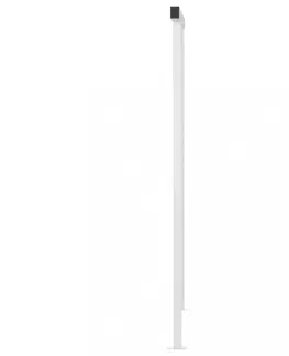 Zahradní markýzy Ručně zatahovací markýza se sloupky a LED světlem 350x250 cm Dekorhome Krémová
