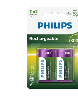 Baterie nabíjecí Philips Philips R14B2A300/10 - 2 ks Nabíjecí baterie C MULTILIFE NiMH/1,2V/3000 mAh 