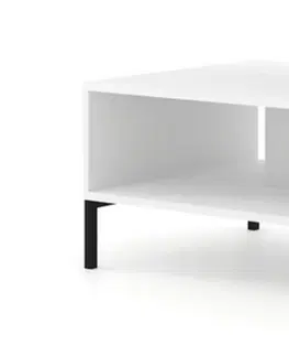 Konferenční stolky ARTBm Konferenční stolek WAVE Provedení: Bílá mat / černé nohy