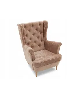 Židle Pudrově růžové křeslo ve stylu GLAMOUR