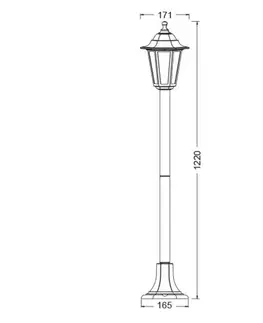 Stojací svítidla ACA Lighting 6S plastová venkovní stojací lampa rezavá 100cm E27 IP44 PLGQ5R