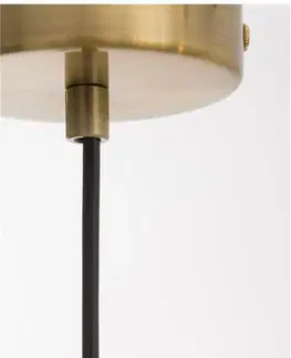 Designová závěsná svítidla NOVA LUCE závěsné svítidlo GRUS mosazný kov opálové sklo E27 1x12W 230V IP20 bez žárovky 9191251