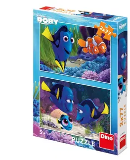 Hračky puzzle DINOTOYS - Dory se našlo 2x77 Puzzle