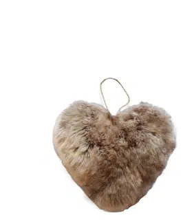 Obrazy Závěsná dekorativní ozdoba chlupatého hnědého srdce - 10*5*10cm Mars & More YMHGHPW10