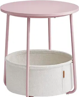 Stolky do obývacího pokoje SONGMICS Odkládací stolek Vasagle Moris růžový