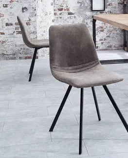 Židle Jídelní židle 4 ks AMYKLAS Dekorhome Šedohnědá taupe
