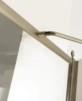 Sprchové kouty GELCO ANTIQUE sprchové dveře otočné, 800mm, pravé, ČIRÉ sklo, bronz GQ1380RC
