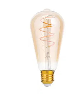 Stmívatelné LED žárovky Orion LED rustikální žárovka E27 ST64, 4W, jantar, 2200K