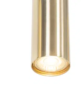 Zavesna svitidla Moderní mosazná závěsná lampa 5 světel - Jeana