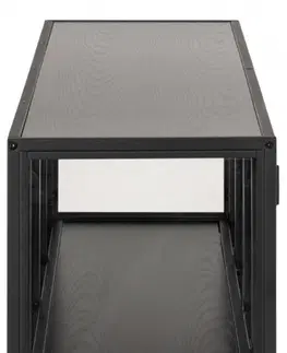 Regály a poličky Actona Vitrína Seaford 152,4x86,4 cm černá