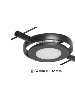 Svítidla pro lankové osvětlení PAULMANN LED lankový systém RoaMac spot 4,5W 3000K 12V černá mat/chrom