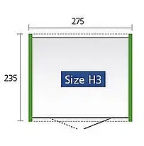 HIGHLINE Biohort Zahradní domek BIOHORT HighLine DUO H3 275 x 235 (šedý křemen metalíza)
