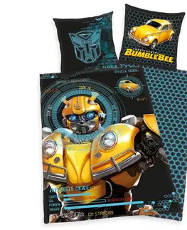 Povlečení Herding Dětské bavlněné povlečení Transformers Blumblebee, 135 x 200 cm, 80 x 80 cm
