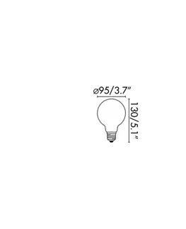 LED žárovky FARO LED žárovka G95 matná E27 8W 2700K DIM