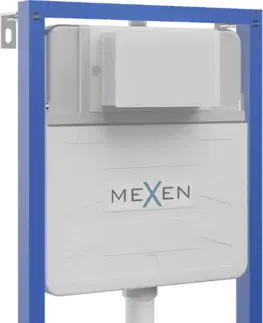 Kompletní WC sady Podomítkový WC rám MEXEN FENIX SLIM 8 cm modrý