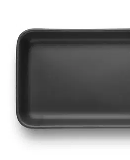 Mísy a misky EVA SOLO Servírovací talíř nordic 12x24 cm černý