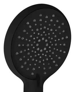 Sprchy a sprchové panely SAPHO Ruční masážní sprcha, 4 režimy sprchování, průměr 120, ABS/černá mat 1204-51B