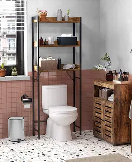 Koupelnový nábytek Koupelnový regál Vasagle Adde hnědý