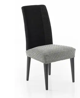 Židle Potah elastický na sedák židle, MARTIN, světle šedý, komplet 2 ks,