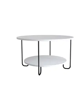 Konferenční stolky Kalune Design Konferenční stolek Corro bílý