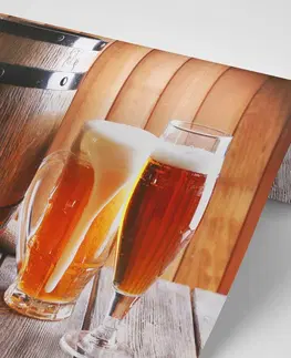 Samolepící tapety Samolepící fototapeta pivo s pivním soudkem
