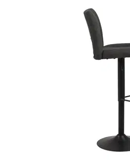 Barové židle Dkton Designová barová židle Almonzo antracitová