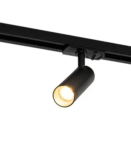 Listove osvetleni Moderní 1-fázový kolejnicový systém s 5 bodovými světly 35mm černá - Jeana Luxe