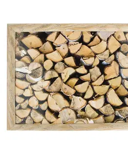 Podnosy a tácy Podnos na nohy s motivem dřeva Fireplace wood - 43*33*7cm Mars & More RNLTOH