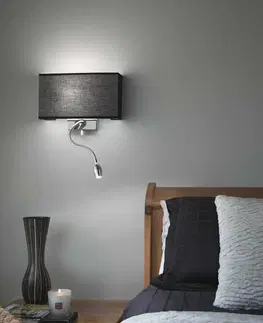 LED nástěnná svítidla Ideal Lux HOTEL AP2 NERO SVÍTIDLO NÁSTĚNNÉ 035956