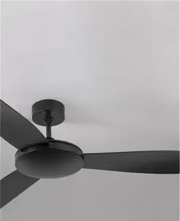 Ventilátory NOVA LUCE stropní ventilátor BLAIRE tělo z hliníku matná černá a sklo 3ABS černé listy 9952365