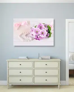 Obrazy květů Obraz romantické zátiší s nádechem luxusu