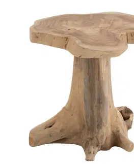 Konferenční stolky Přírodní odkládací stolek Amy z teakového dřeva - 40*38*41cm J-Line by Jolipa 21122