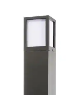 Stojací svítidla Light Impressions Deko-Light stojací svítidlo - Facado II hranaté opal 650mm, 1x max 20 W, E27, šedá 730495