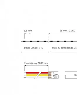 LED pásky 12V Light Impressions Deko-Light flexibilní LED pásek 3528-120-12V-3000K-6500K-5m 12V DC 60,00 W 3000-6500 K 4700 lm 5000 mm 840142