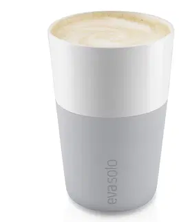 Termosky a termohrnky EVA SOLO Termohrnky na café latte 360 ml 2 kusy světle šedé